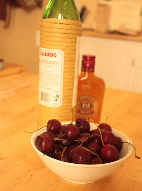 cherries with maraschino and brandy