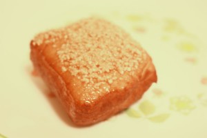 cider beignet with maple sugar